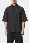 Thom/Krom | SS25 - Washed linen blend short sleeve shirt