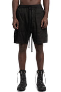 Thom Krom | SS26 - Linen shorts, MST524 Black