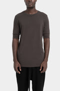 Thom Krom | AW25 - Extended cuffed sleeve t-shirt, Night brown MTS903