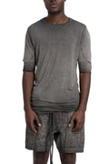 Thom Krom | SS26 - Layered t-shirt, Cold dye grey MTS940