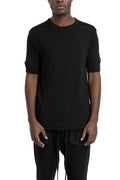 Thom Krom | SS26 - Crinkled double layer t-shirt, Black MTS921