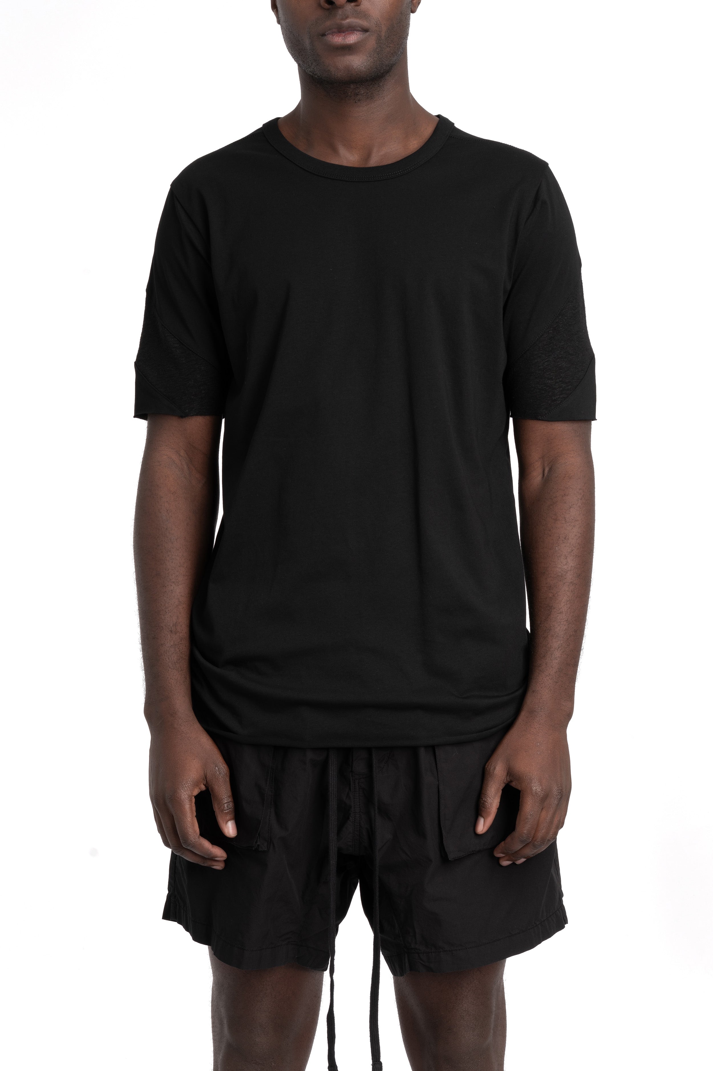 Thom Krom | SS26 - Cotton contrast T-shirt, Black MTS926 – ORIMONO.eu