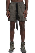 Thom Krom | SS26 Crushed nylon shorts, Olive earth MP42