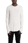 Thom Krom | SS26 - Linen long sleeve tee, White MTS932