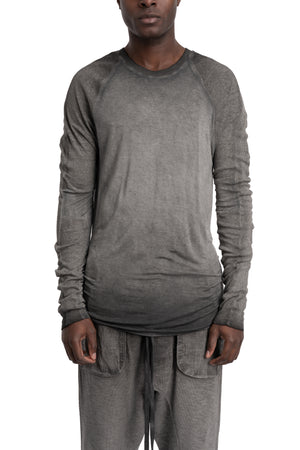 Thom Krom | SS26 - Contrast long sleeve tee, Cold dye grey MTS941