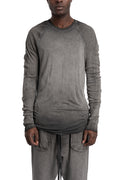Thom Krom | SS26 - Contrast long sleeve tee, Cold dye grey MTS941
