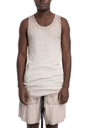 Thom Krom | SS26 - Ribbed cotton tank top, Cold dye stone MTS947