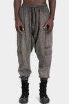 Thom Krom | SS26 - Linen cargo pants, Vegetal Black MP46