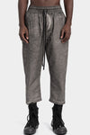 Thom Krom | SS26 - Cropped cotton poplin pants , Vegetal black MP38