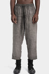 Thom Krom | SS26 - Cropped linen pants, Vegetal black MP49