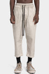 Thom Krom | SS26 - Cropped cotton poplin pants, Vegetal stone MP38