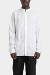 Thom Krom | AW25 - Raw cut collar cotton shirt, White MH177