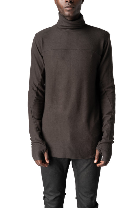 Thom Krom | AW26 - Roll neck long sleeve top, Cold brown MTS1004