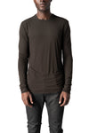 Thom Krom | AW26 - Modal cashmere jersey top, Cold brown MTS961