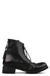 Samoke | Washed calfskin lace-up zip ankle boots