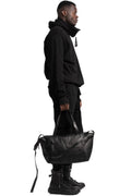Werkschwarz | Small leather weekender bag, WERK 48F