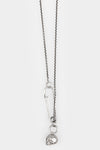 Werkstatt München | M3982 Fine silver chain with safety pin featuring skulls