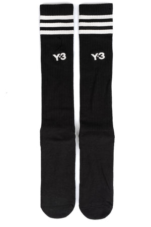 Y-3 | Striped High Socks, Black KD0204