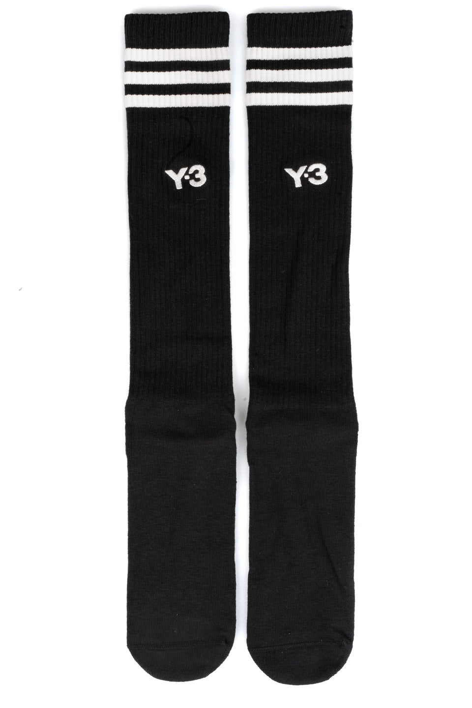 Y-3 Striped High Socks, Black