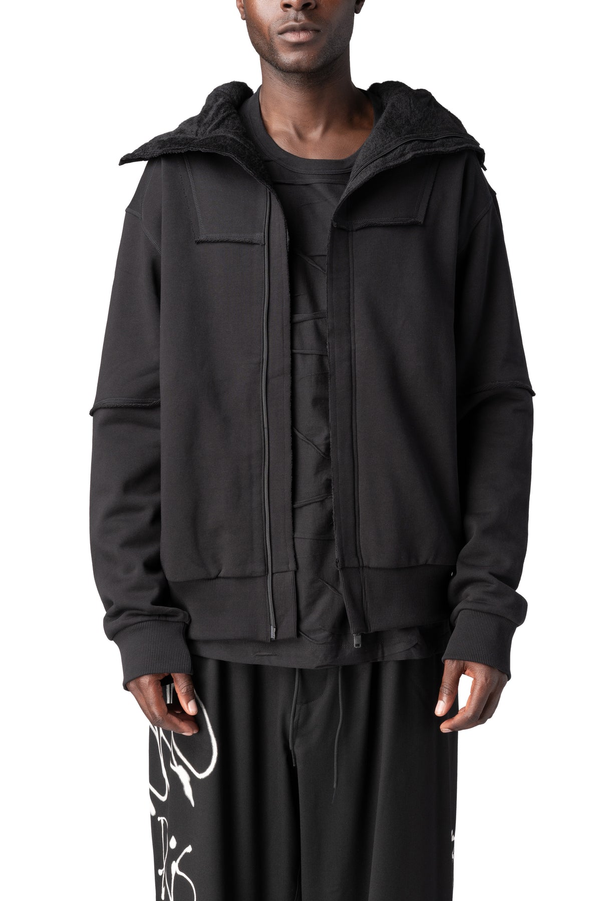 Y-3 | AW26 - French terry ninja zip hoodie, Black KR1073