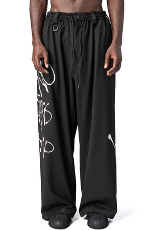Y-3 | AW26 - Chito graphic wide leg wool pants, Black KR8712