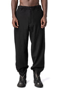 Y's Yohji Yamamoto | AW26 - Shrink wool patch pocket pants, Black MW-P70-101