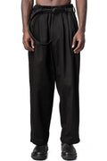 Y's Yohji Yamamoto | AW26 - Side tape cotton pants, Black MA-P01-002
