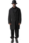 Y's Yohji Yamamoto | AW26 - Shrink wool shop coat, Black MW-J70-101