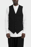 Y’s Yohji Yamamoto | Gabardine wool vest, ML-V02-103