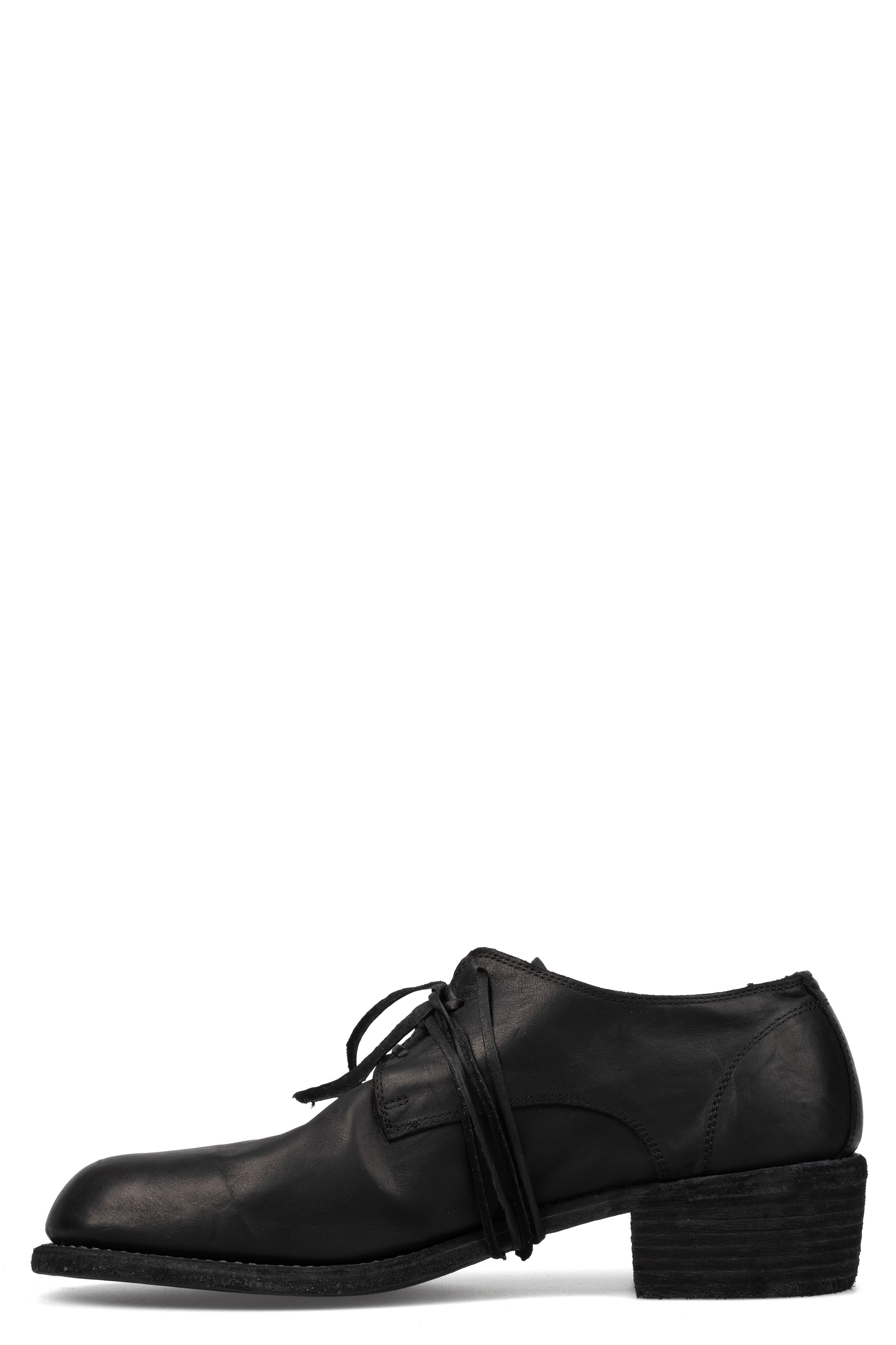 GUIDI | 792X - Stacked heel laced derbies – ORIMONO.eu