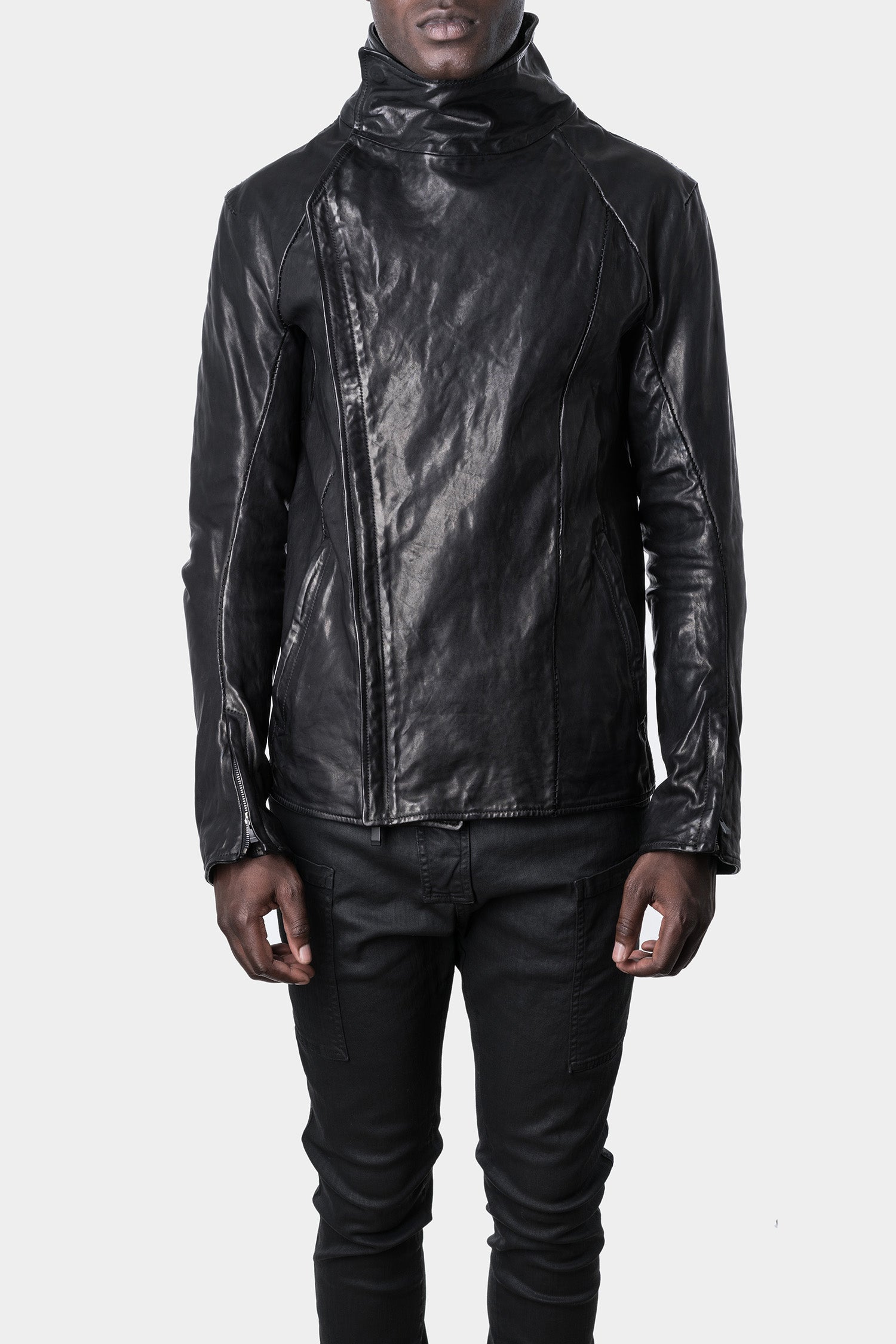 ジャケット・アウター incarnation Double Breast Moto / Horse HORSE LEATHER DOUBLE BREAST MOTO DARTS SHOULDER BLOUSON LINED JB-3