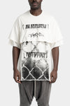 Julius_7 | Pre SS25 - Oversized layered printed T-Shirt, Off White