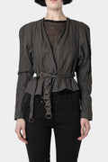 Pre-owned - Acne Studios | Cropped belted metal thread jacket