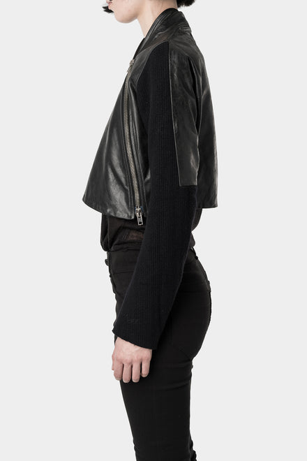 Obscur | Cropped leather jacket – ORIMONO.eu