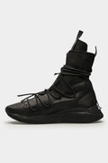 Puro - High top elastic laces sneakers, Black