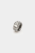 Leony - Studded silver band ring
