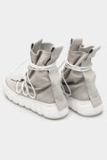 PURO | SS23 - Elastic laced mid-top sneakers, Grey/White