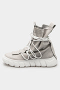 PURO | SS23 - Elastic laced mid-top sneakers, Grey/White