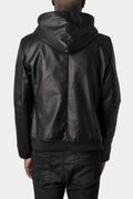 Daniele Basta | Hooded leather bomber jacket