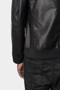 Daniele Basta | Hooded leather bomber jacket