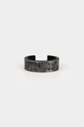 Wildhorn - Oxidised steel over leather bracelet, Thin